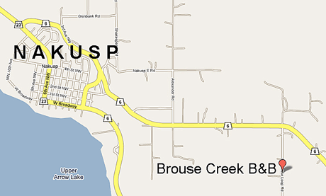 Brouse Creek B&B Map